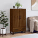 Highboard brun eik 69,5x31x115 cm konstruert tre