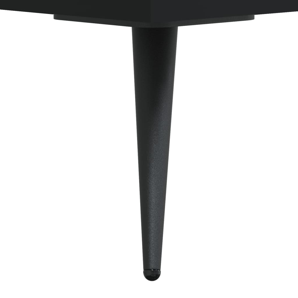 Highboard svart 69,5x31x115 cm konstruert tre