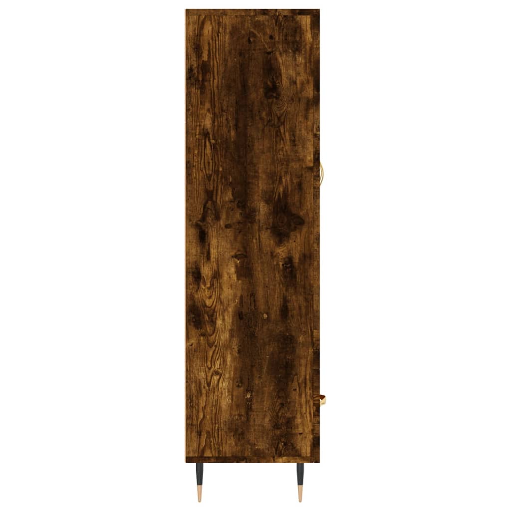 Highboard røkt eik 69,5x31x115 cm konstruert tre