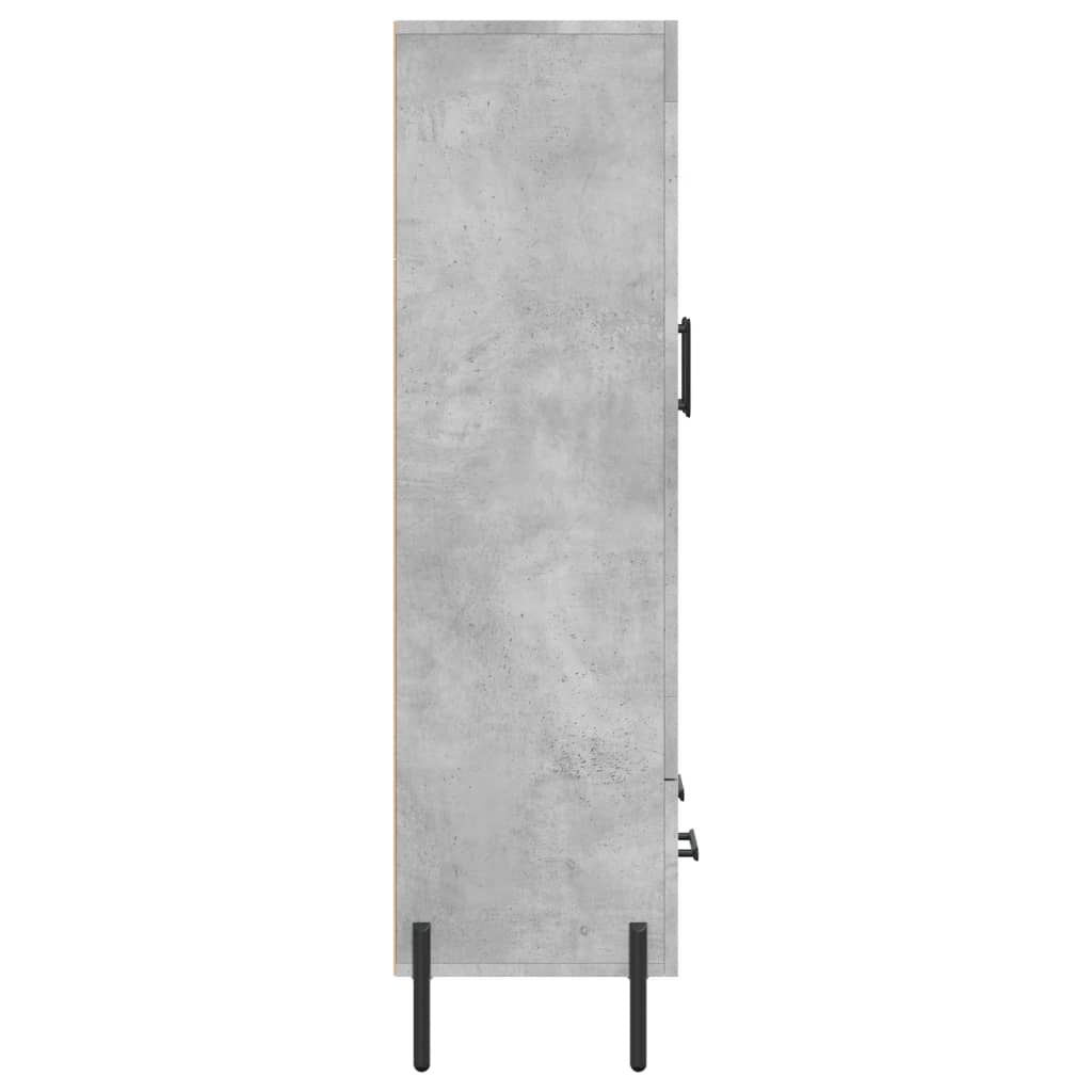 Highboard betonggrå 69,5x31x115 cm konstruert tre
