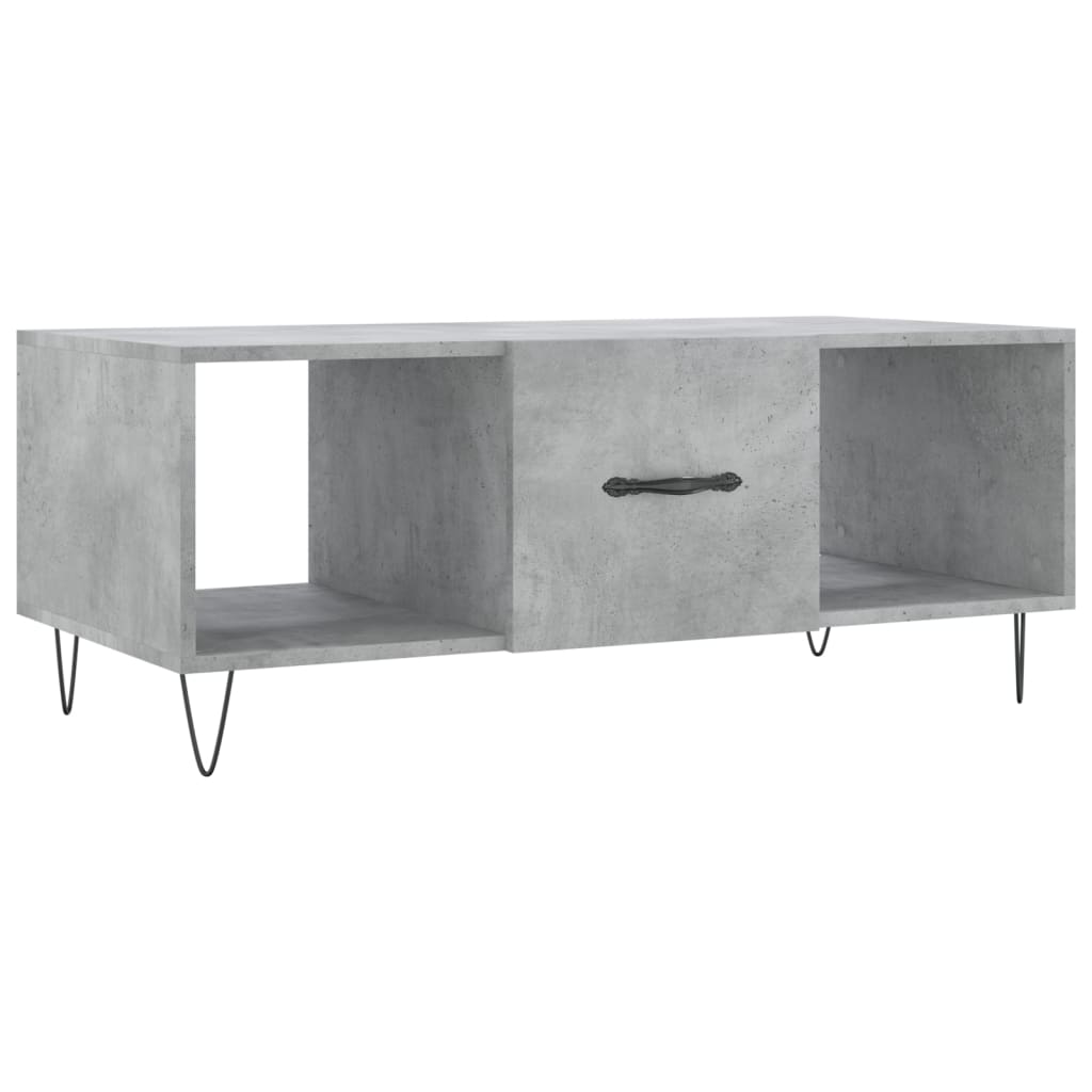 Salongbord betonggrå 102x50x40 cm konstruert tre