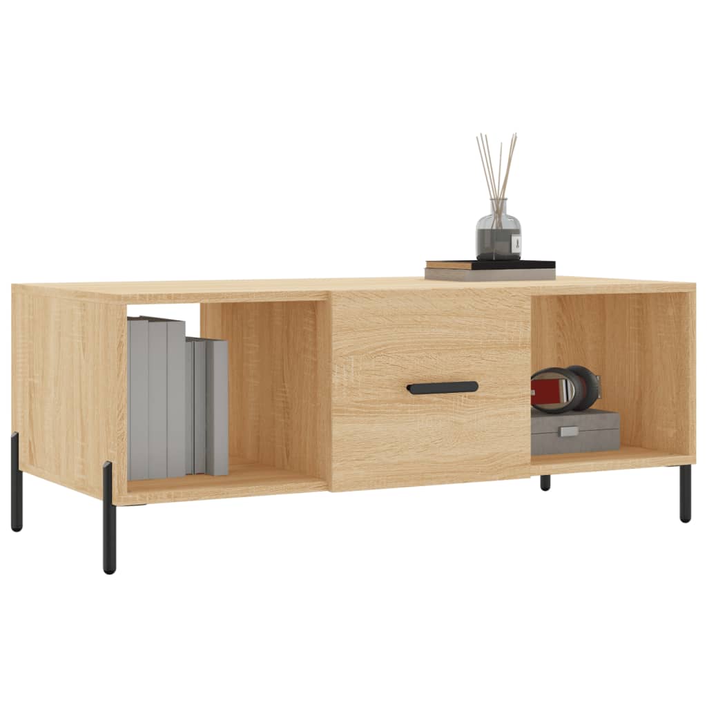 Salongbord sonoma eik 102x50x40 cm konstruert tre