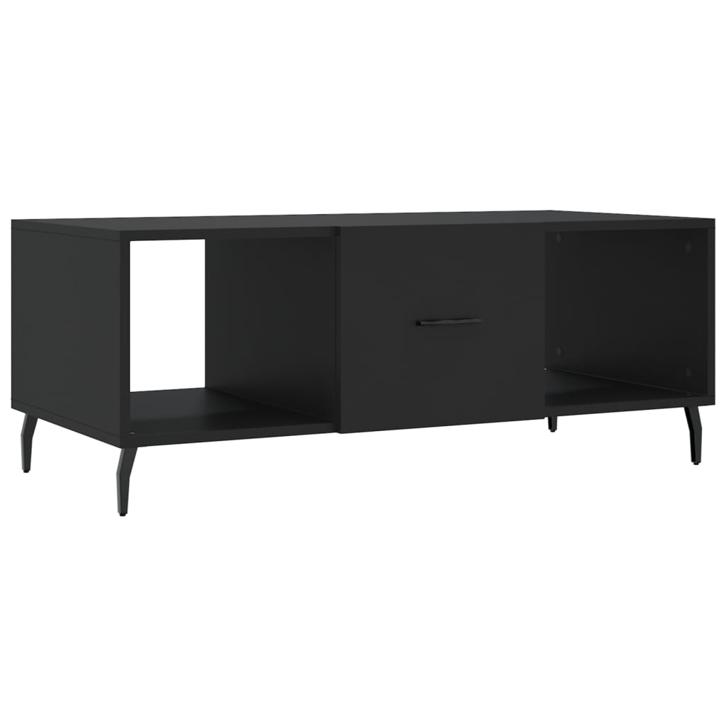 Salongbord svart 102x50x40 cm konstruert tre