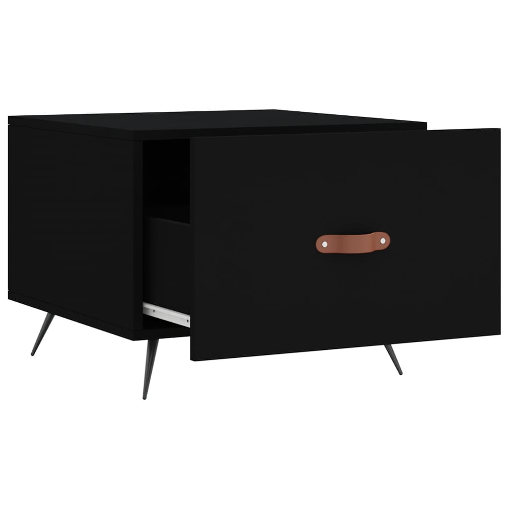 Salongbord svart 50x50x40 cm konstruert tre