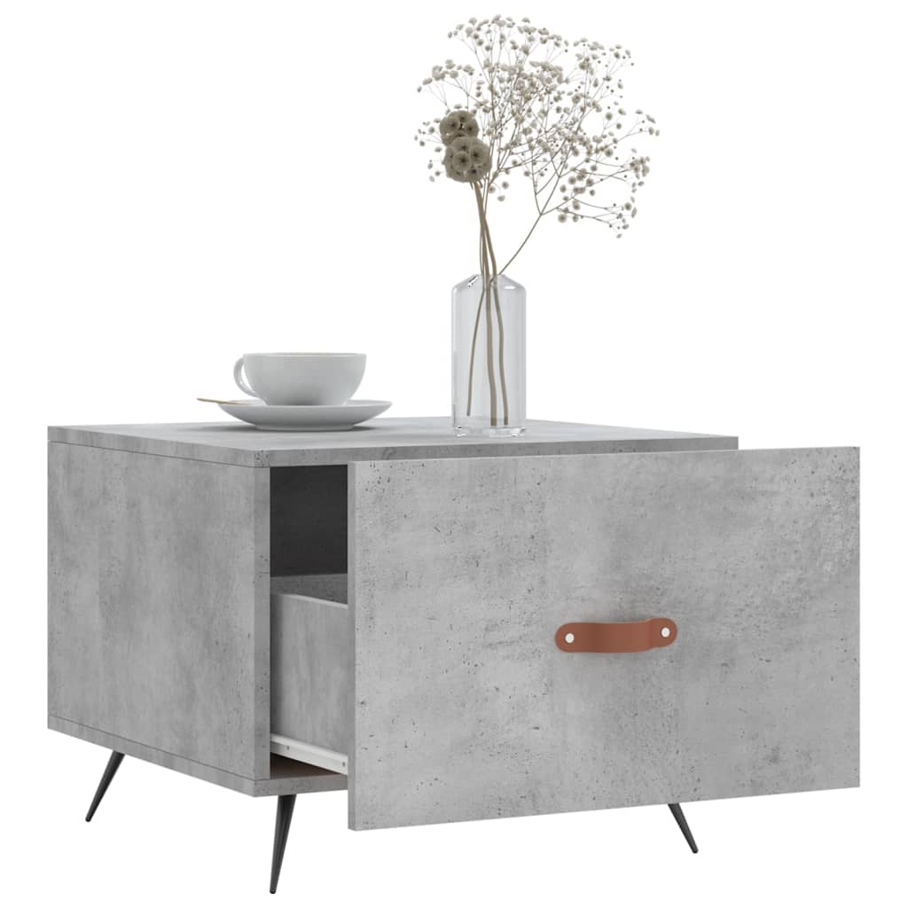 Salongbord 2 stk betonggrå 50x50x40 cm konstruert tre