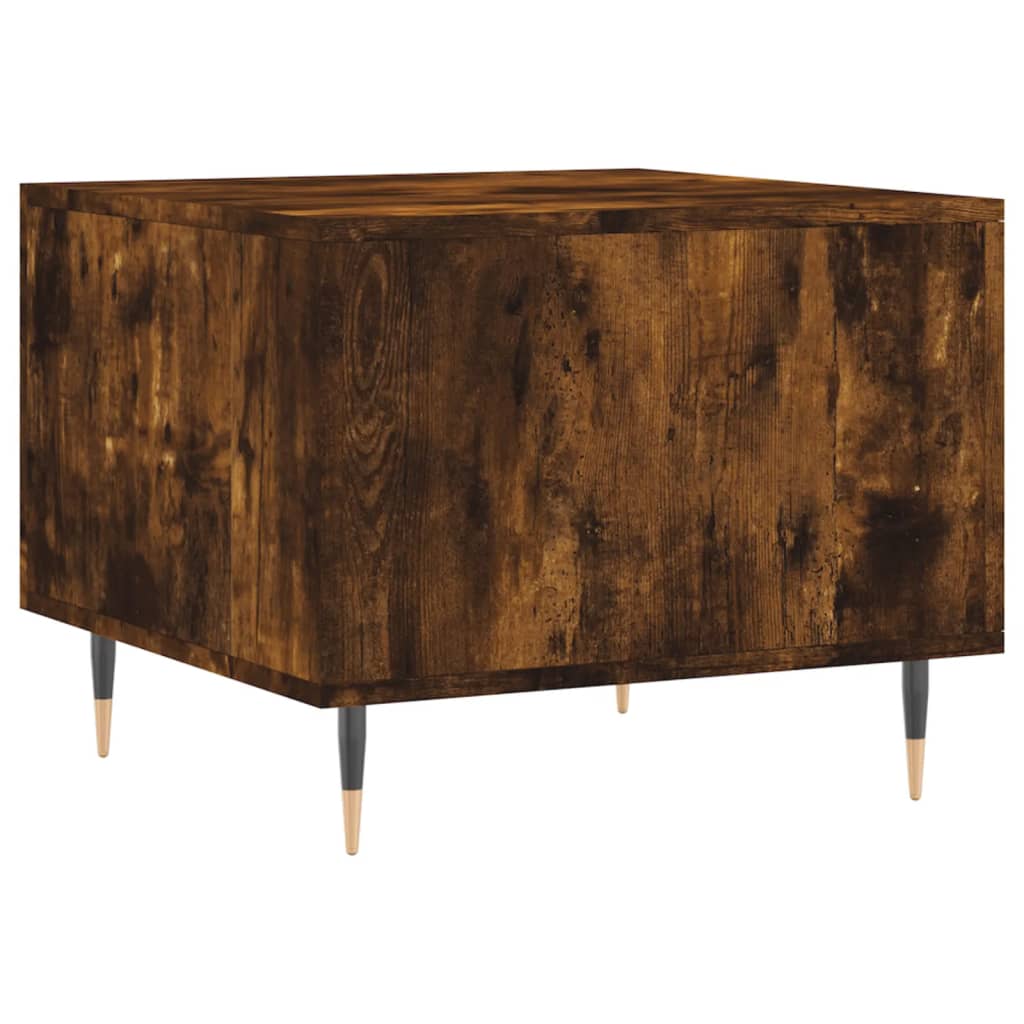 Salongbord 2 stk røkt eik 50x50x40 cm konstruert tre