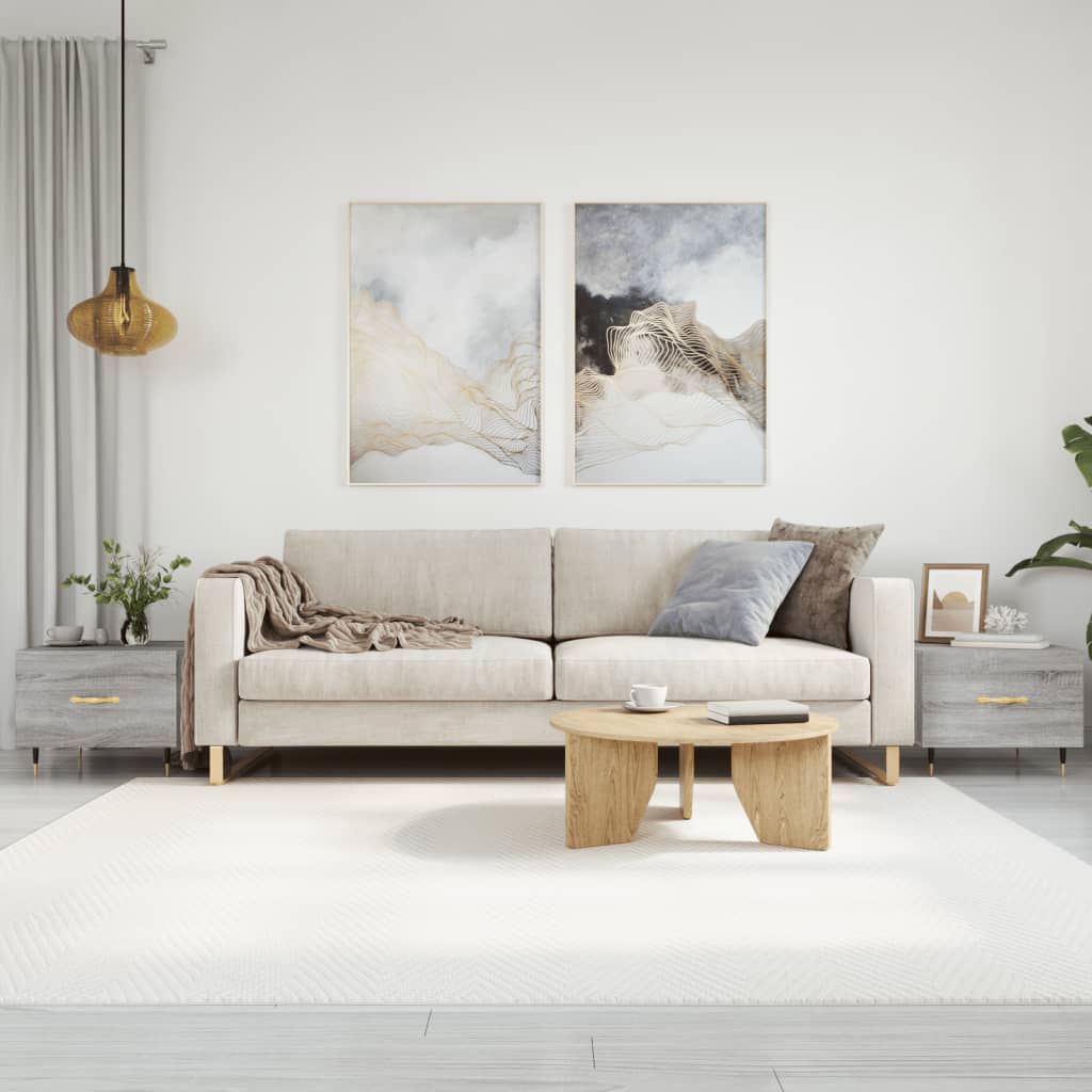 Salongbord 2 stk grå sonoma 50x50x40 cm konstruert tre