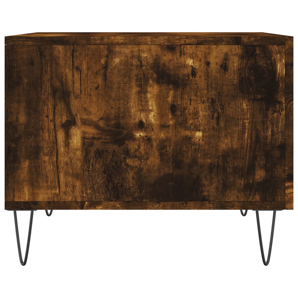 Salongbord 2 stk røkt eik 50x50x40 cm konstruert tre