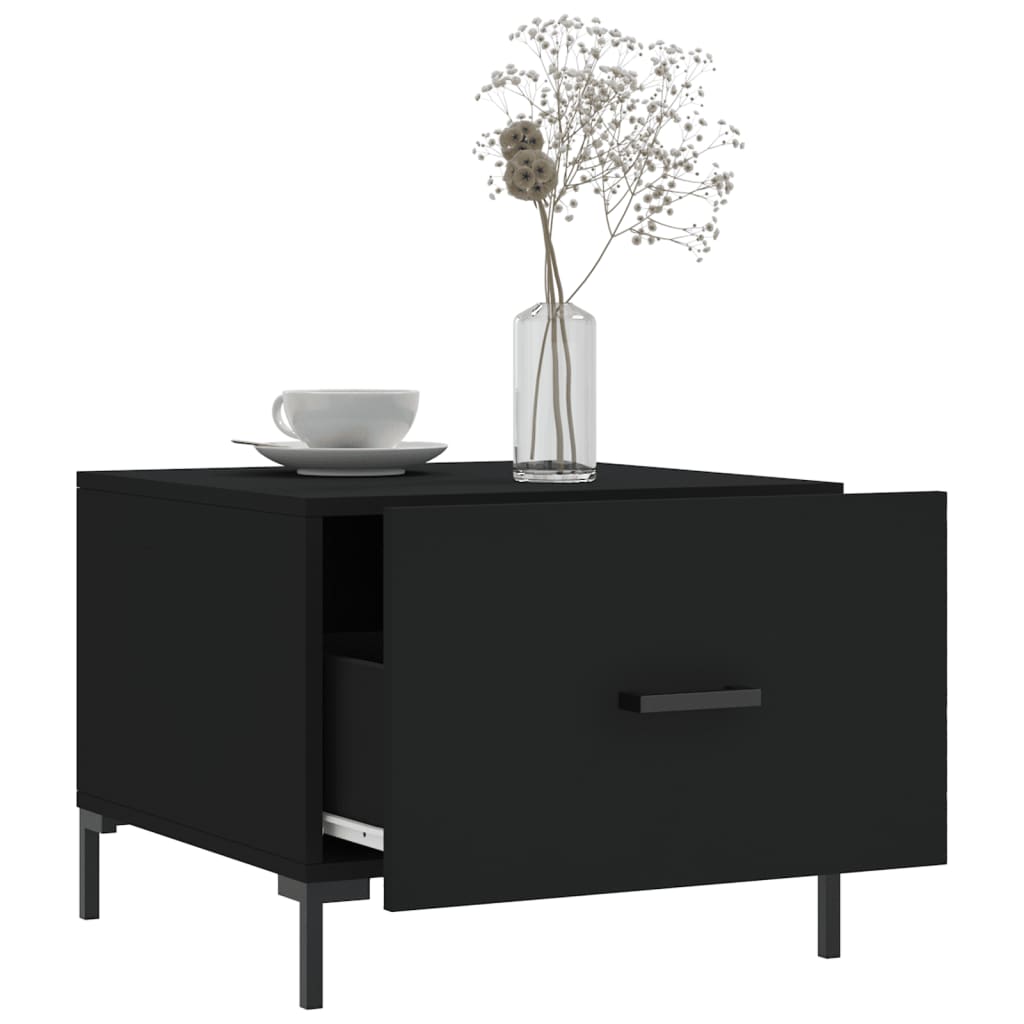 Salongbord 2 stk svart 50x50x40 cm konstruert tre