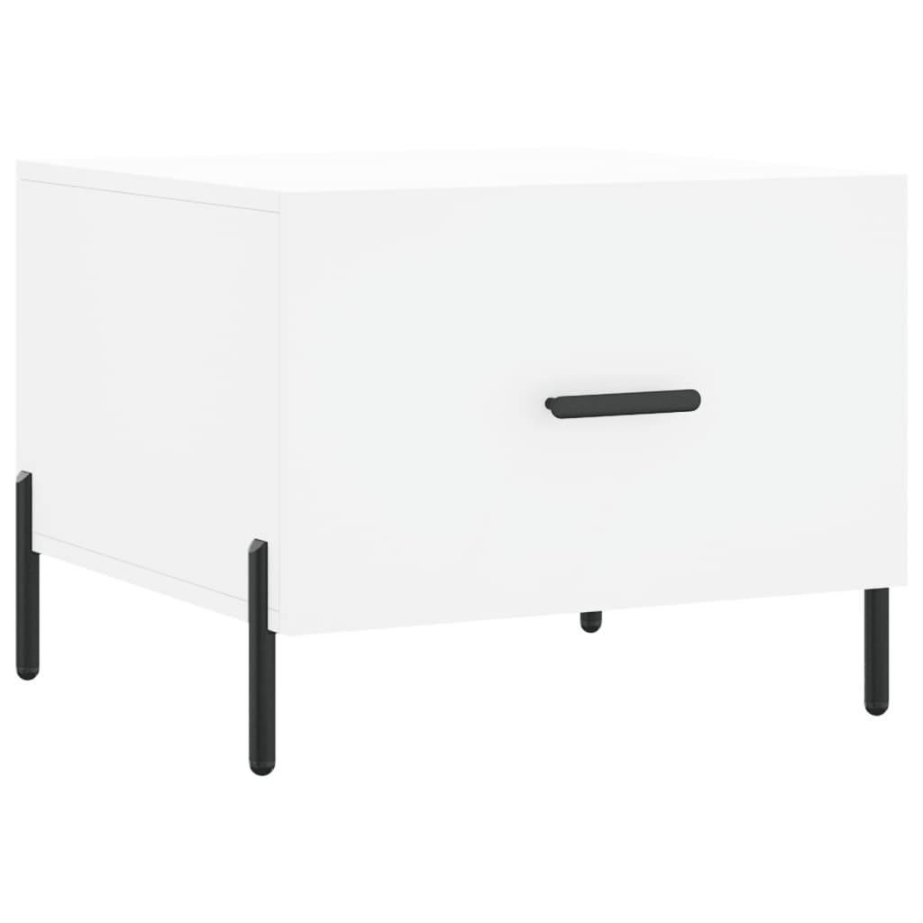 Salongbord 2 stk hvit 50x50x40 cm konstruert tre