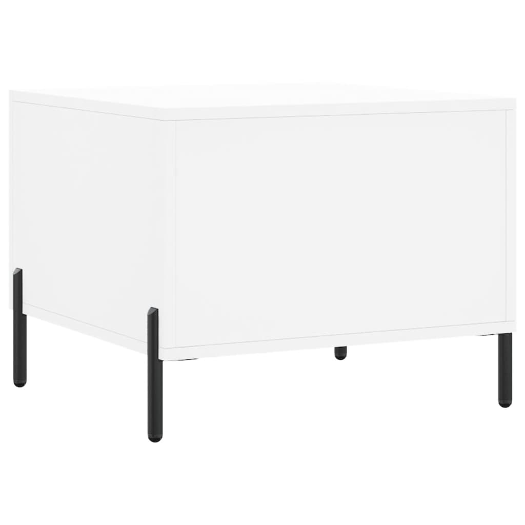 Salongbord 2 stk hvit 50x50x40 cm konstruert tre