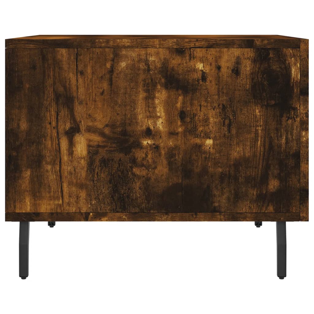 Salongbord 2 stk røkt eik 50x50x40 cm konstruert tre