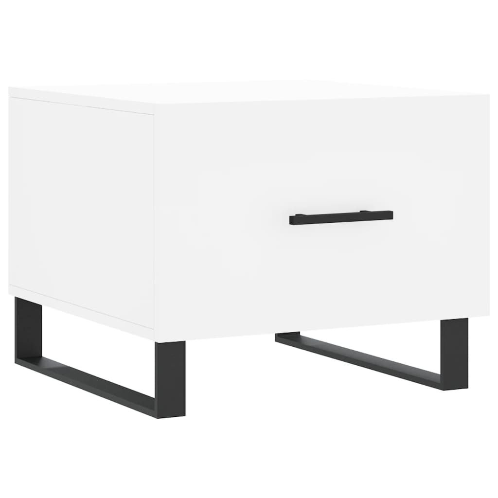Salongbord 2 stk hvit 50x50x40 cm konstruert tre