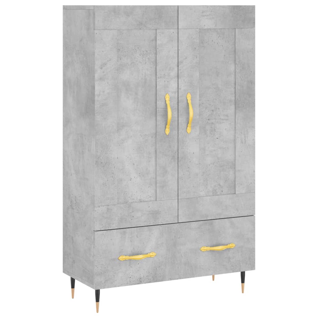 Highboard betonggrå 69,5x31x115 cm konstruert tre