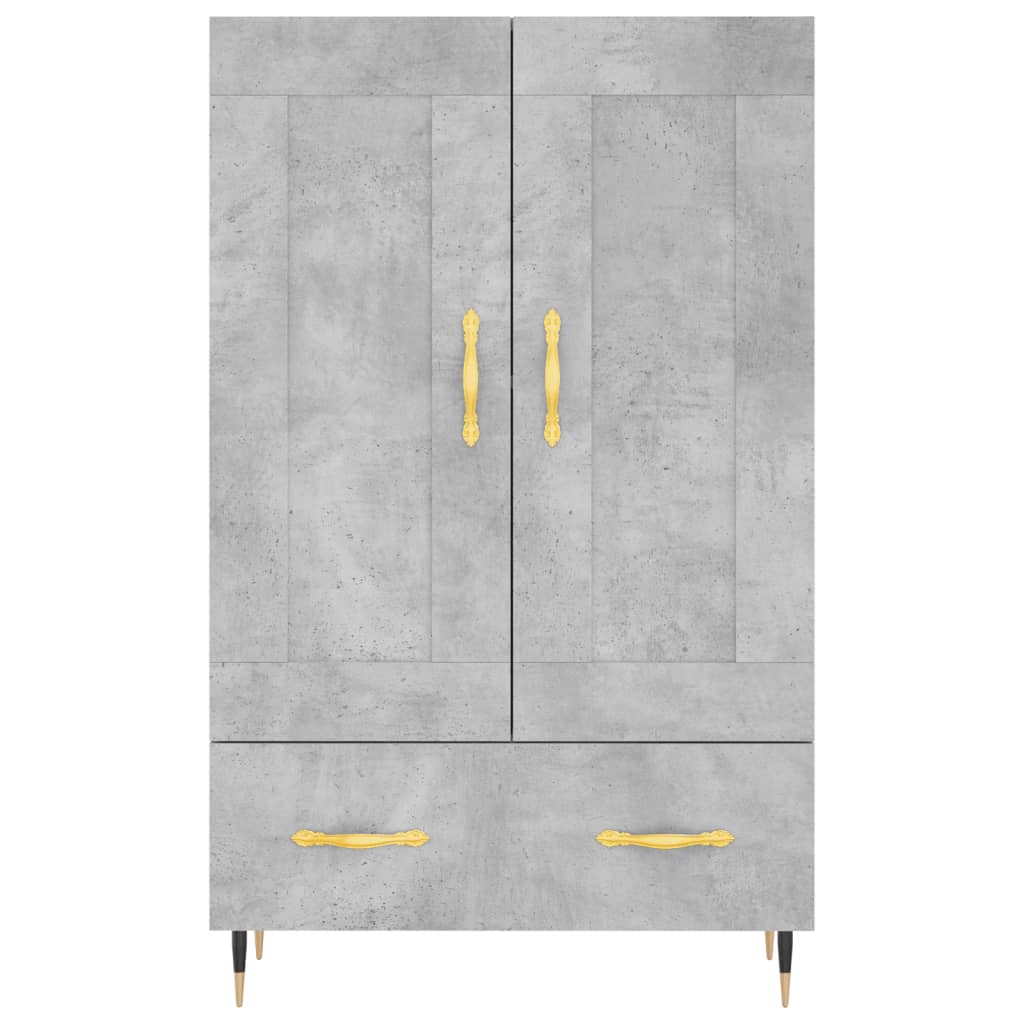 Highboard betonggrå 69,5x31x115 cm konstruert tre