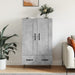 Highboard betonggrå 69,5x31x115 cm konstruert tre