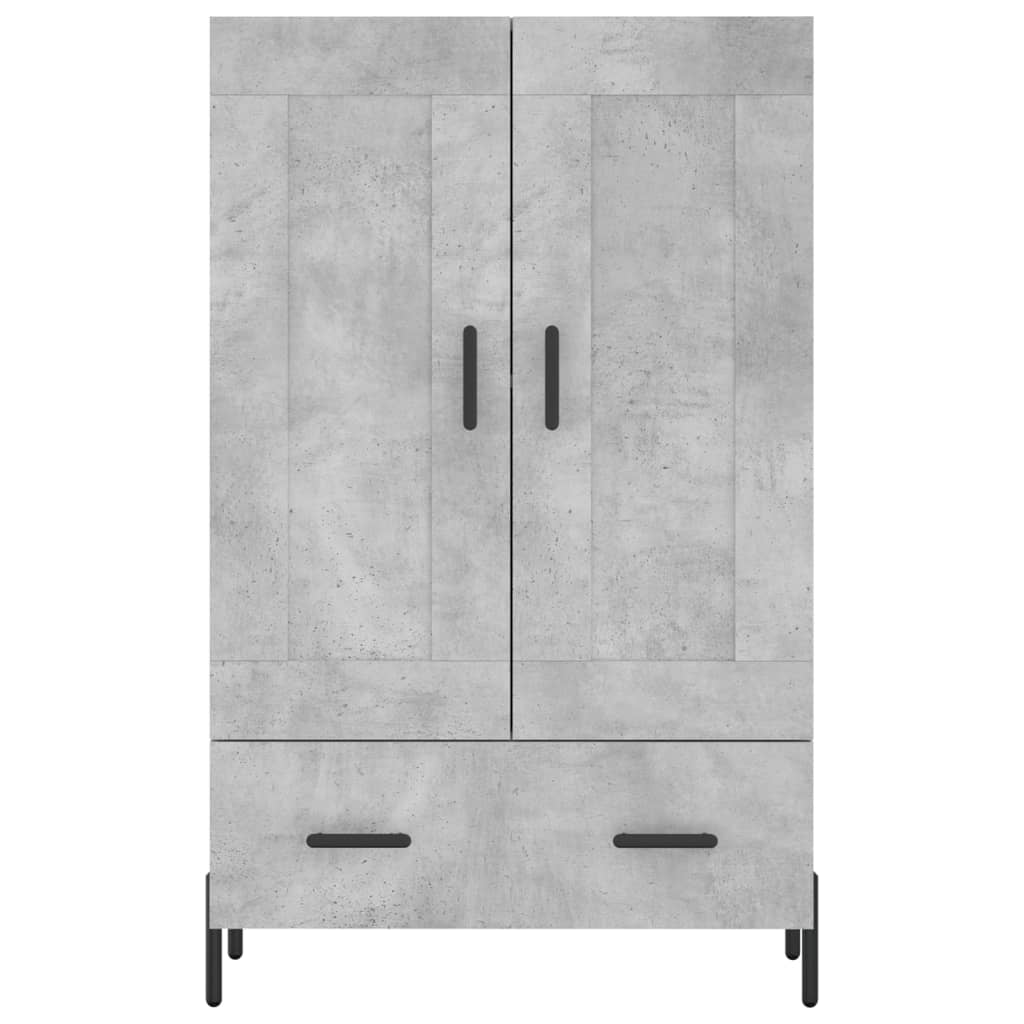 Highboard betonggrå 69,5x31x115 cm konstruert tre