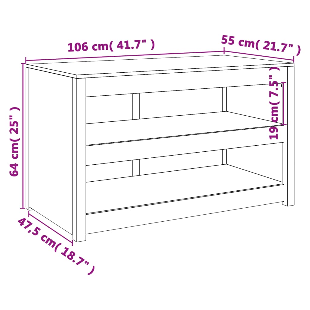 Utekjøkkenskap 106x55x64 cm heltre furu