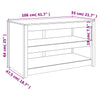 Utekjøkkenskap 106x55x64 cm heltre furu