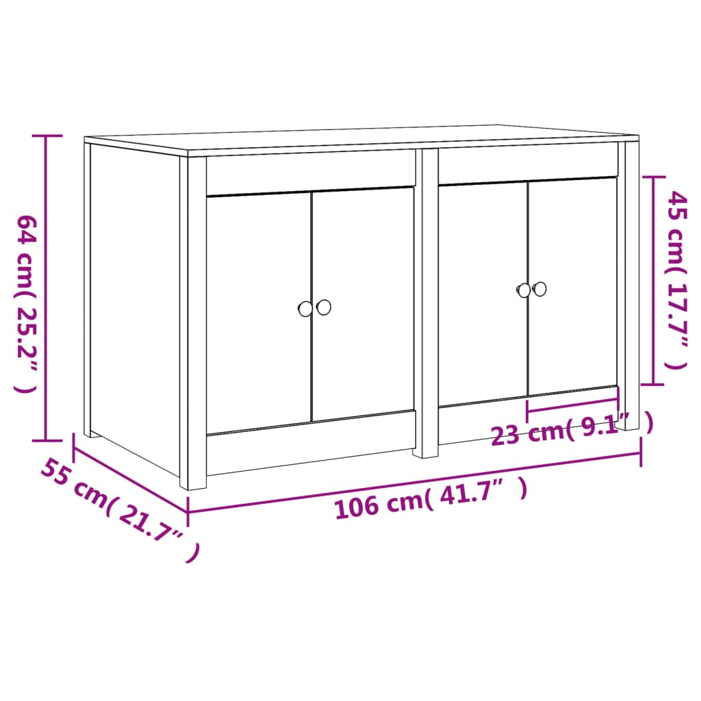 Utekjøkkenskap 106x55x64 cm heltre douglasgran