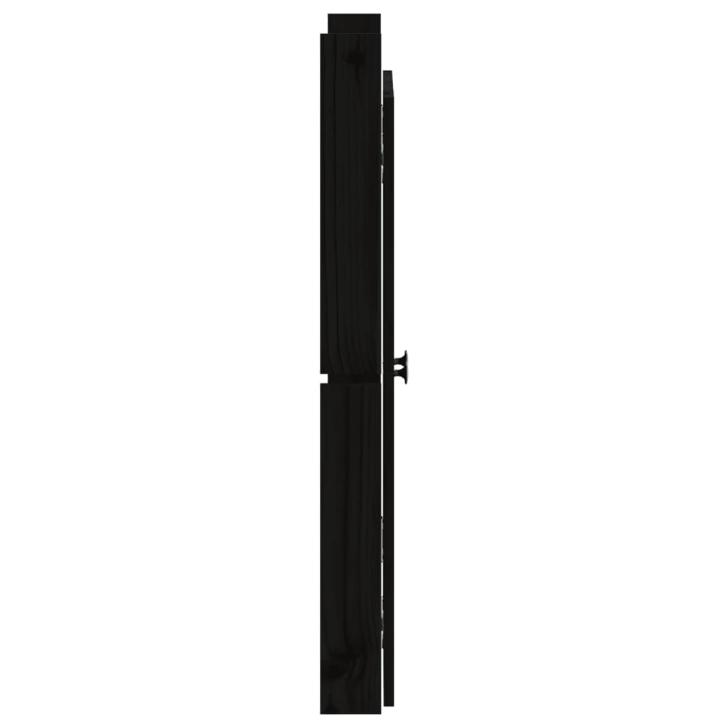 Utekjøkkendører MEPPEL 2 stk svart 50x9x82 cm heltre furu