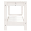 Hagebenk hvit 82,5x35x45 cm heltre furu