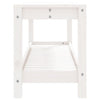 Hagebenk hvit 108x35x45 cm heltre furu