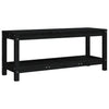Hagebenk svart 108x35x45 cm heltre furu