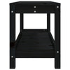 Hagebenk svart 108x35x45 cm heltre furu