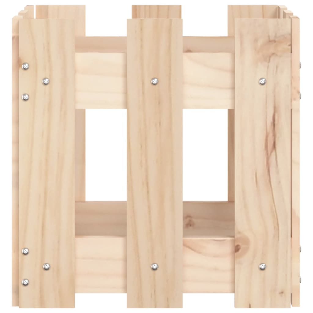 Plantekasse med gjerdedesign 30x30x30 cm heltre furu