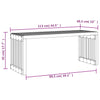 Hagebenk utvidbar 212,5x40,5x45 cm heltre furu