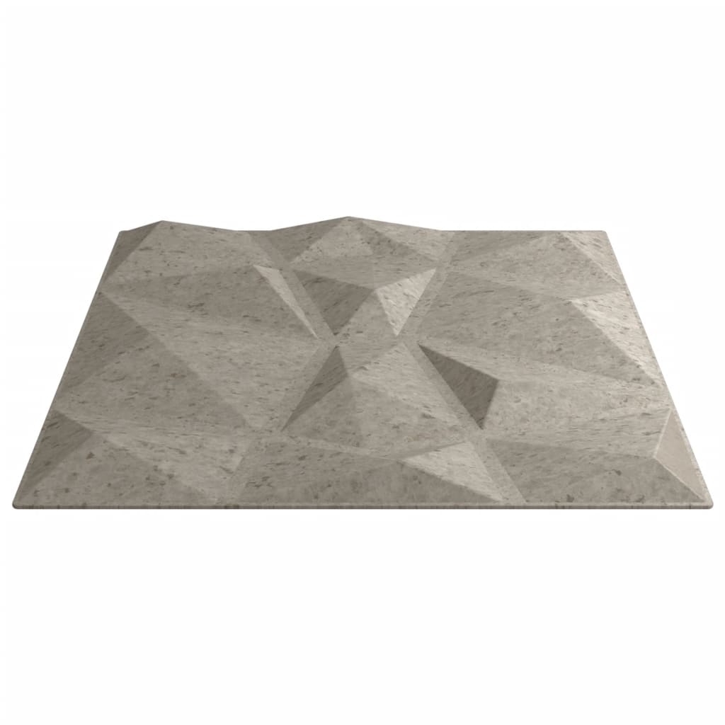 Veggpaneler 24 stk betonggrå 50x50 cm XPS 6 m² diamant