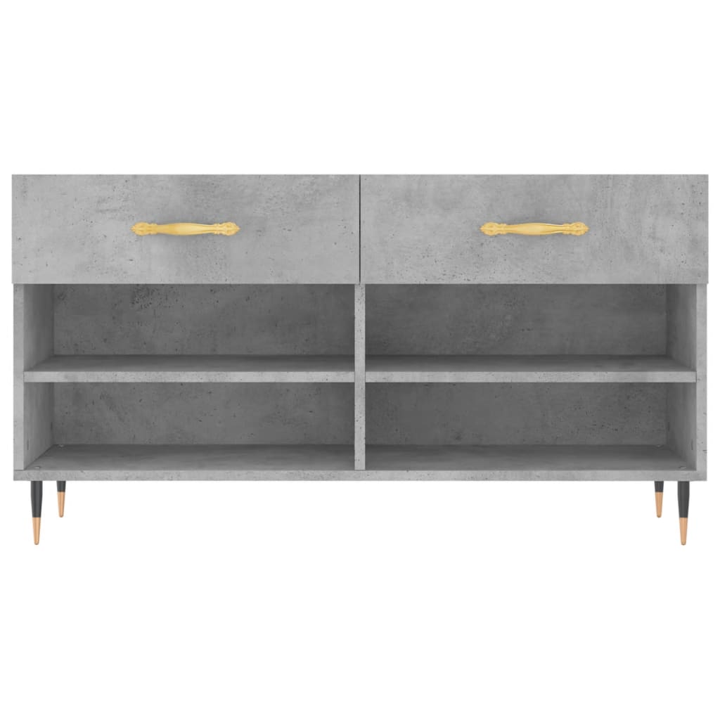 Skobenk betonggrå 102x35x55 cm konstruert tre