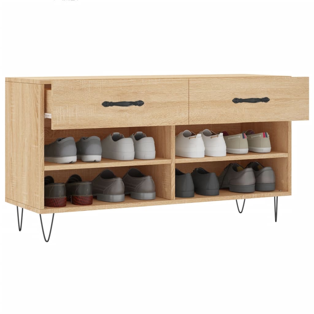 Skoskap sonoma eik 102x35x55 cm konstruert tre
