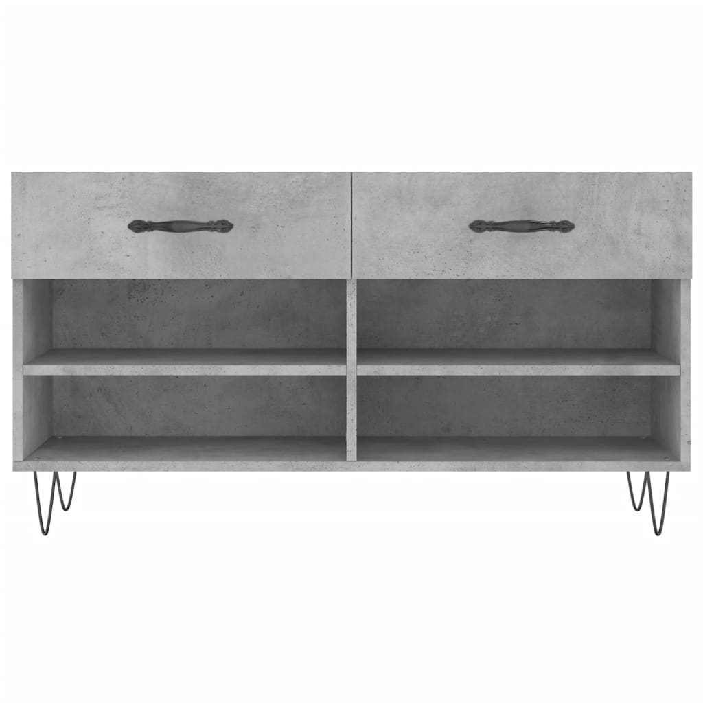 Skobenk betonggrå 102x35x55 cm konstruert tre