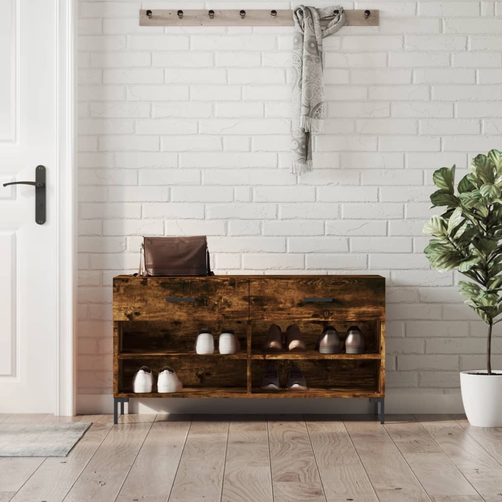 Skobenk røkt eik 102x35x55 cm konstruert tre