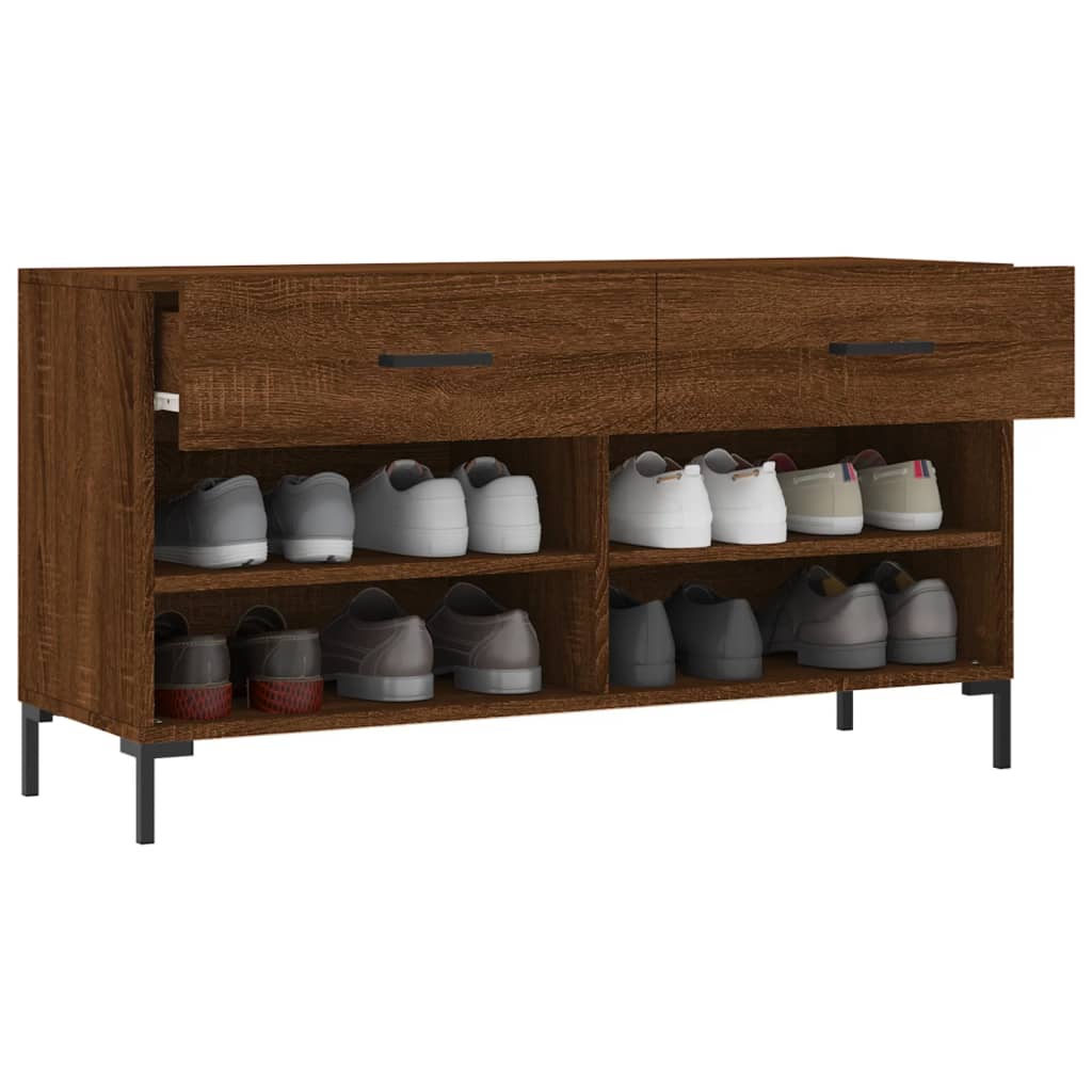 Skobenk brun eik 102x35x55 cm konstruert tre