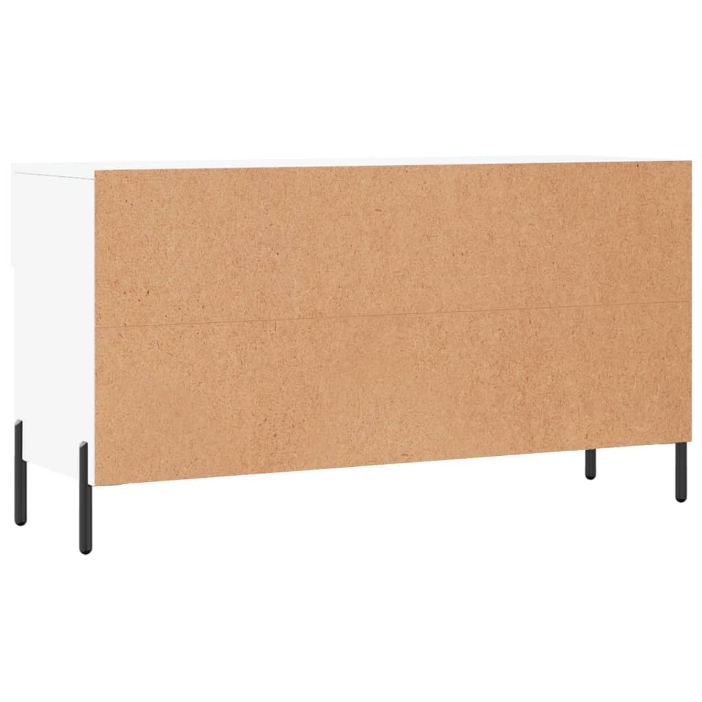 Skobenk hvit 102x35x55 cm konstruert tre