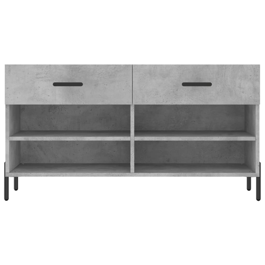 Skobenk betonggrå 102x35x55 cm konstruert tre