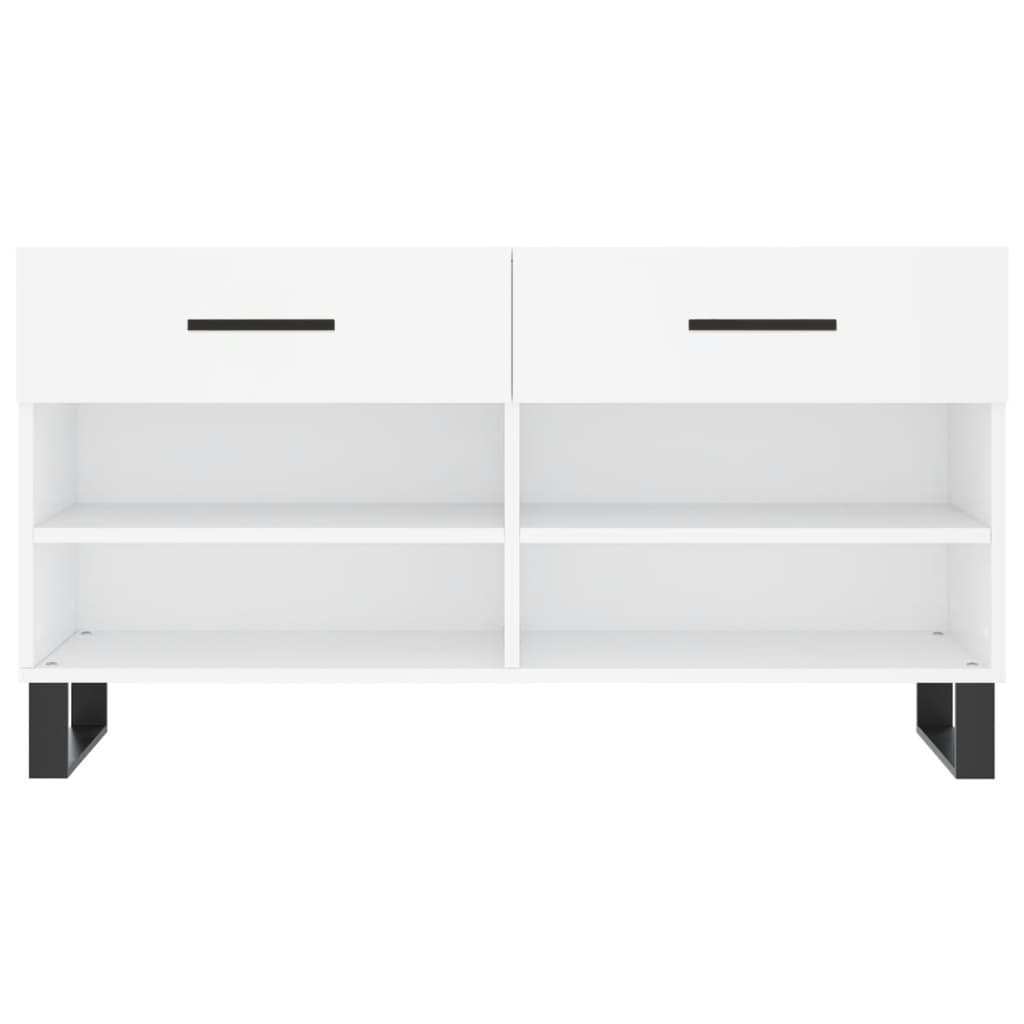 Skobenk hvit 102x35x55 cm konstruert tre