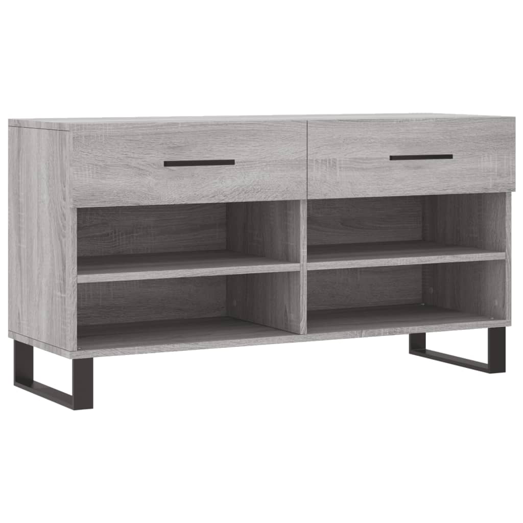 Skoskap grå sonoma 102x35x55 cm konstruert tre