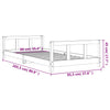 Barnesengeramme hvit 90x200 cm heltre furu