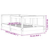 Barnesengeramme hvit 70x140 cm heltre furu