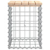 Hagebenk gabiondesign 33x31x42 cm heltre furu