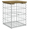 Hagebenk gabiondesign 33x31x42 cm impregnert furu