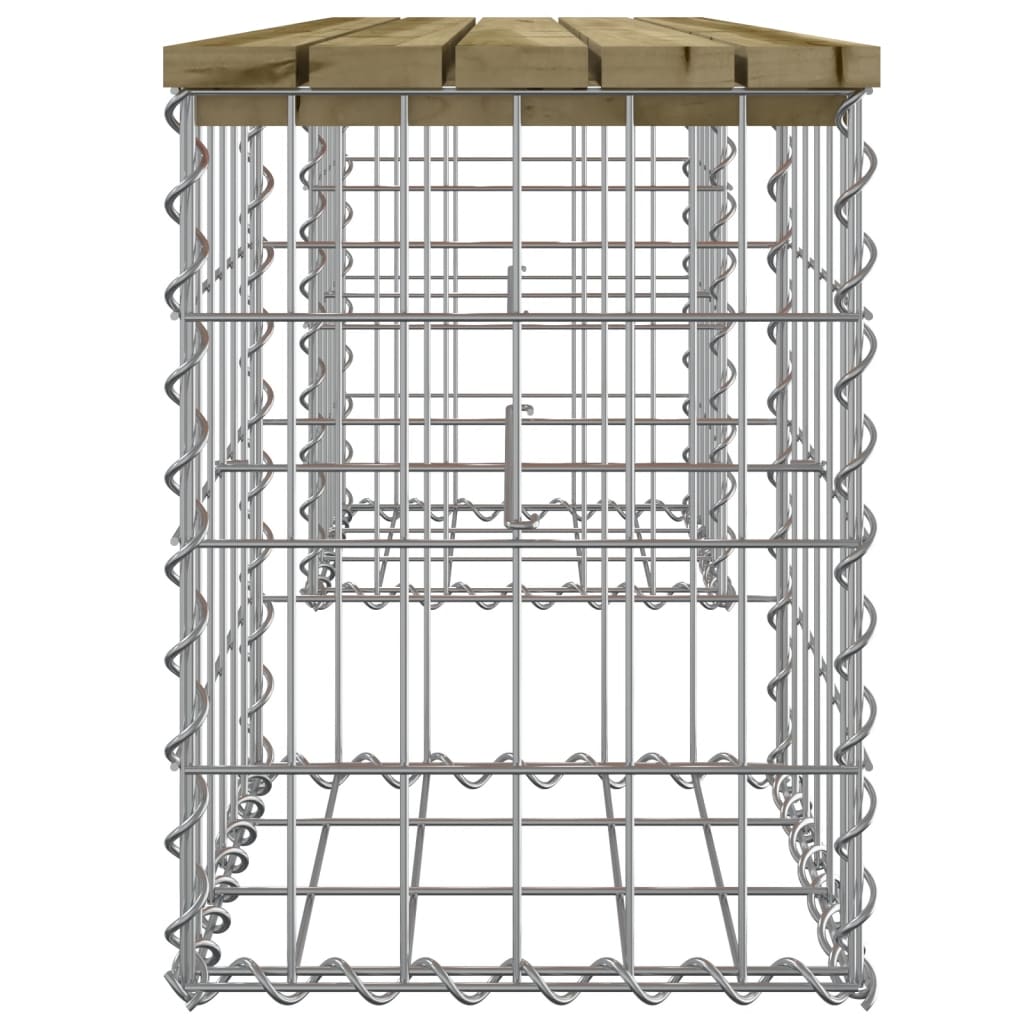 Hagebenk gabiondesign 103x31x42 cm impregnert furu