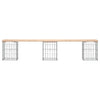 Hagebenk gabiondesign 203x31x42 cm heltre furu