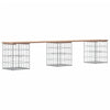 Hagebenk gabiondesign 203x31x42 cm heltre furu