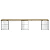 Hagebenk gabiondesign 203x31x42 cm impregnert furu