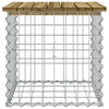 Hagebenk gabiondesign 43x44x42 cm impregnert furu